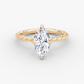 Marquise Cut Lab Grown Diamond Solitaire Engagement Ring Rose Gold