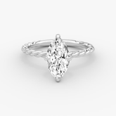 Marquise Cut Lab Grown Diamond Solitaire Engagement Ring White Gold