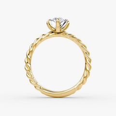Marquise Cut Lab Grown Diamond Solitaire Engagement Ring Yellow Gold