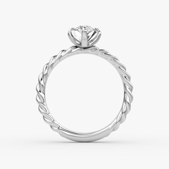 Marquise Cut Lab Grown Diamond Solitaire Engagement Ring White Gold
