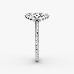 Marquise Cut Lab Grown Diamond Solitaire Engagement Ring White Gold