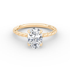 Oval Cut Lab Grown Diamond Solitaire Engagement Ring Rose Gold