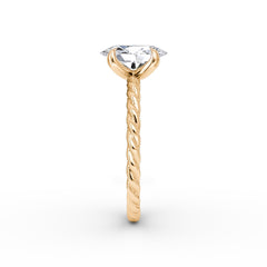 Oval Cut Lab Grown Diamond Solitaire Engagement Ring Rose Gold