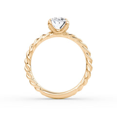 Oval Cut Lab Grown Diamond Solitaire Engagement Ring Rose Gold
