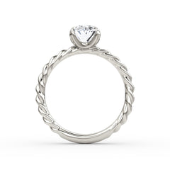 Oval Cut Lab Grown Diamond Solitaire Engagement Ring White Gold