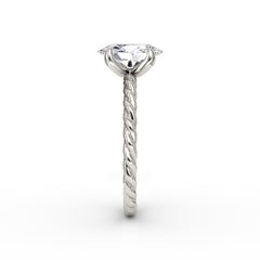 Oval Cut Lab Grown Diamond Solitaire Engagement Ring White Gold